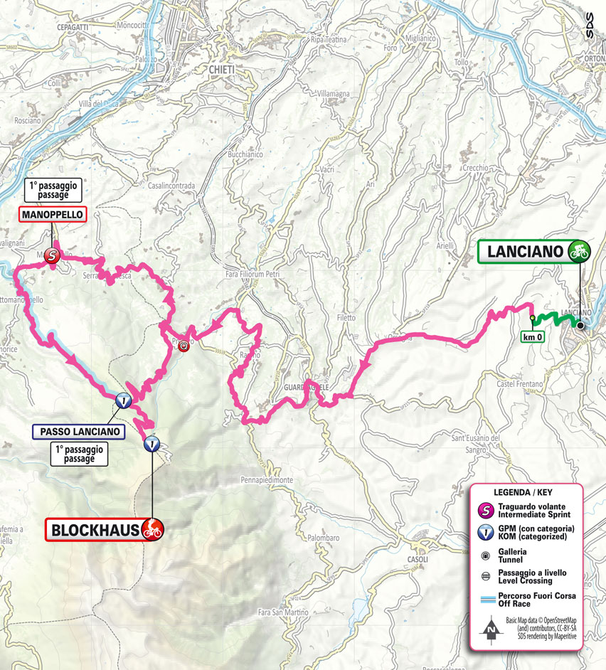 Planimetria/Map Stage 7 Giro d’Italia Women 2024