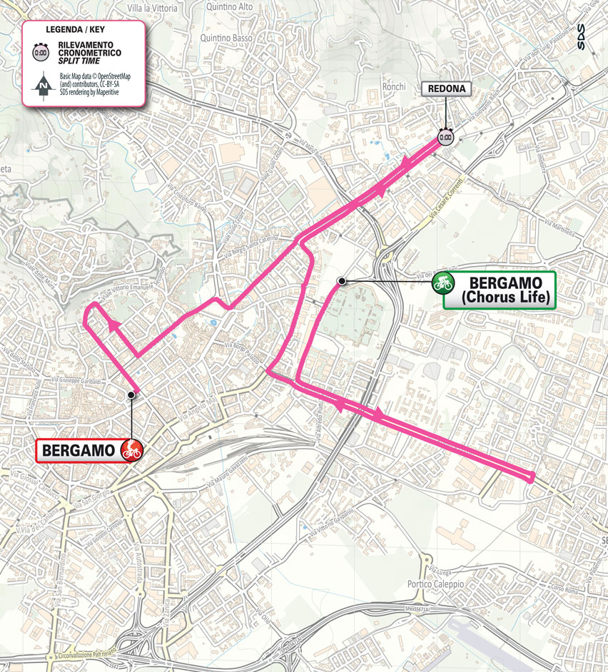 Planimetria/Map Stage 1 Giro d’Italia Women 2025