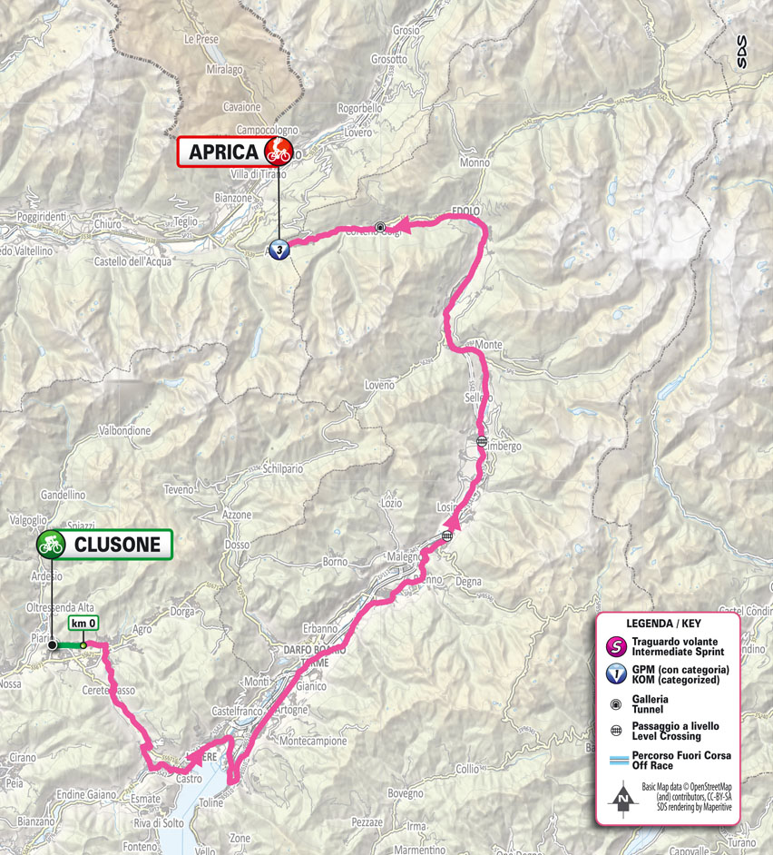 Planimetria/Map Stage 2 Giro d’Italia Women 2025