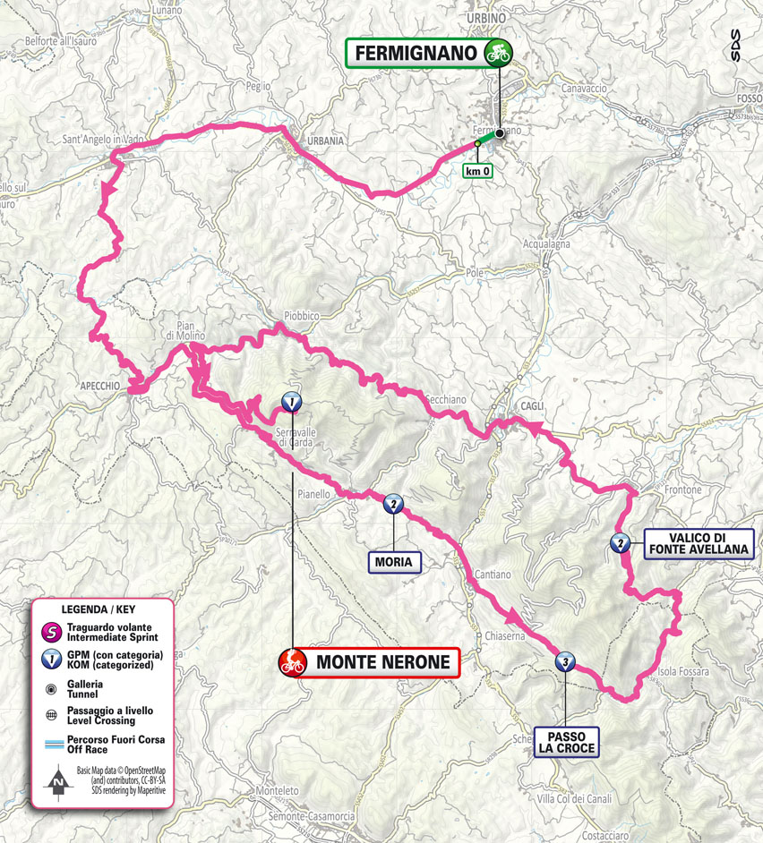 Planimetria/Map Stage 7 Giro d’Italia Women 2025